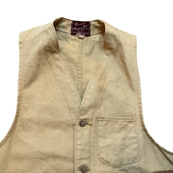 American Fields Vintage Duck Hunting Fishing Shooting Khaki Vest - Picture 4 of 9
